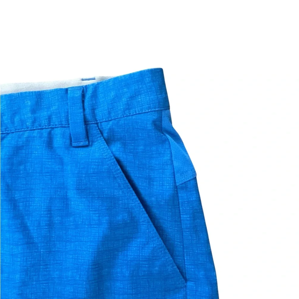 Adidas Men's Bright Blue Flat-Front Golf Shorts 40